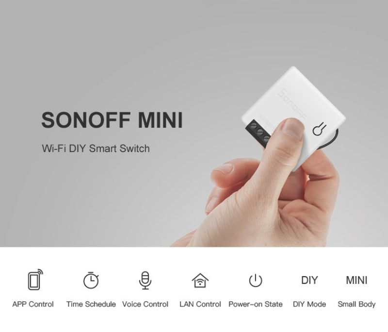 Mini interruttore Wi-Fi con telecomando Ewelink