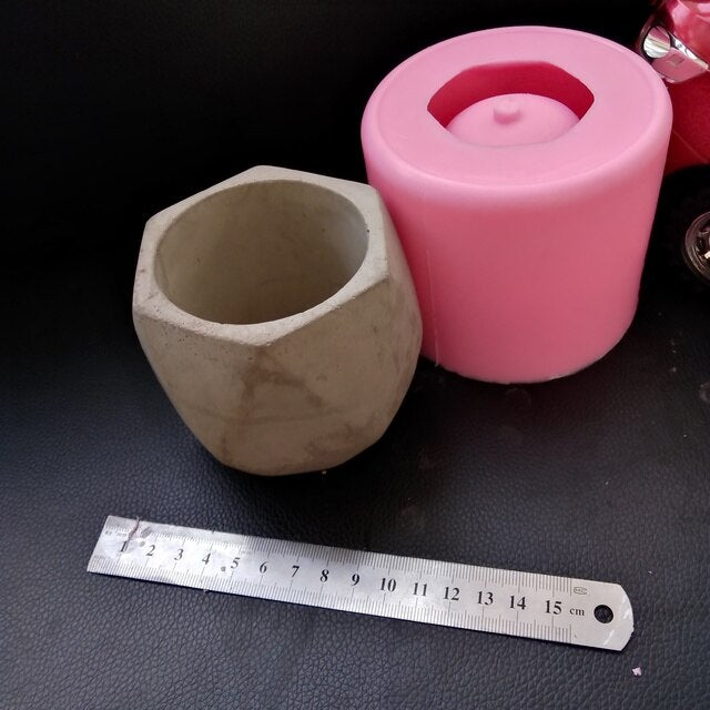 Concrete Round Pot Mold Handmade Succulent Cactus Planter Silicone Molds for Cement Flower pot Vase Pend Holder Container Mould