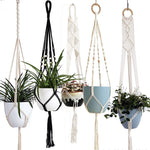 handmade macrame plant hanger flower/pot hanger pot tray for wall decoration country/garden pot tray for plant