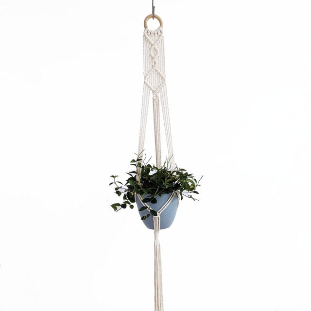 handmade macrame plant hanger flower/pot hanger pot tray for wall decoration country/garden pot tray for plant