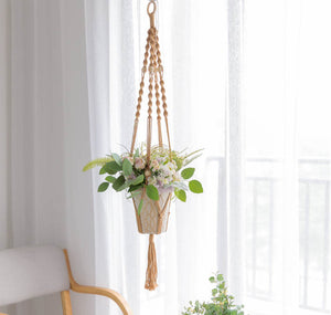 handmade macrame plant hanger flower/pot hanger pot tray for wall decoration country/garden pot tray for plant