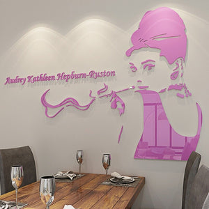 Adesivi murali Hepburn Bellezza Audrey